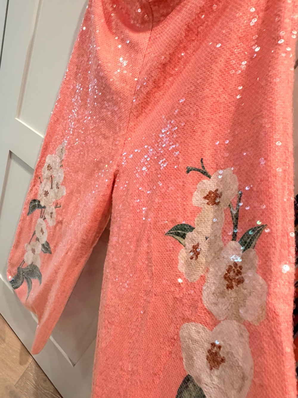 Farm Rio x Anthropologie Sequin Wide Leg Pants -Pink - Picture 6 of 10